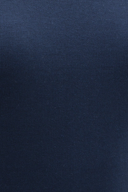 Gaiia Navy Halter Neck Midi Pencil Dress - Navy Blue