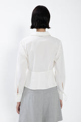 Gaiia White Darted Poplin Shirt