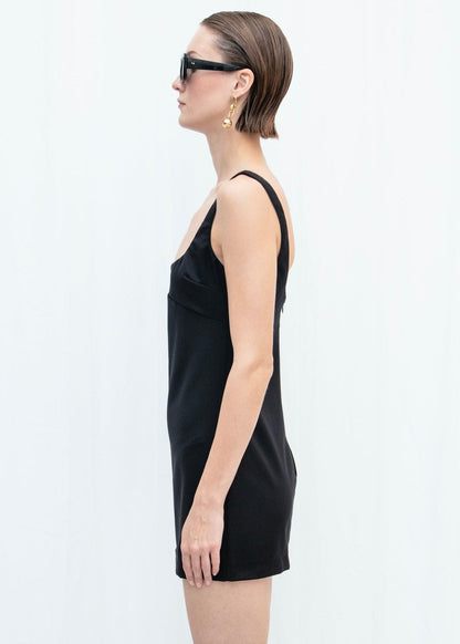 Gaiia Fitted Square-Neck Dress