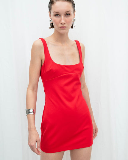 Fitted Square-Neck Dress