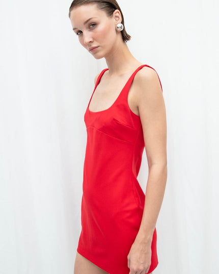 Fitted Square-Neck Dress