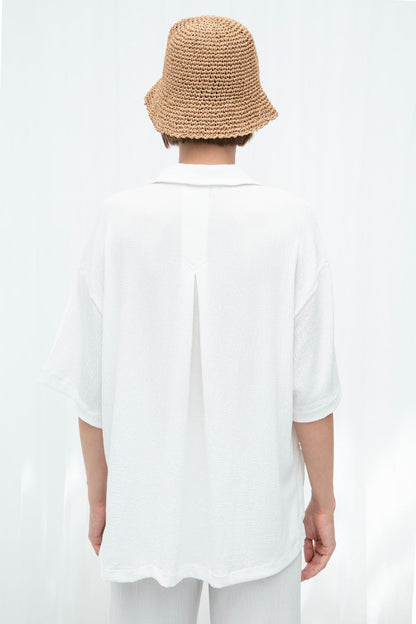 Gaiia Panelled Oversized Viscose Shirt