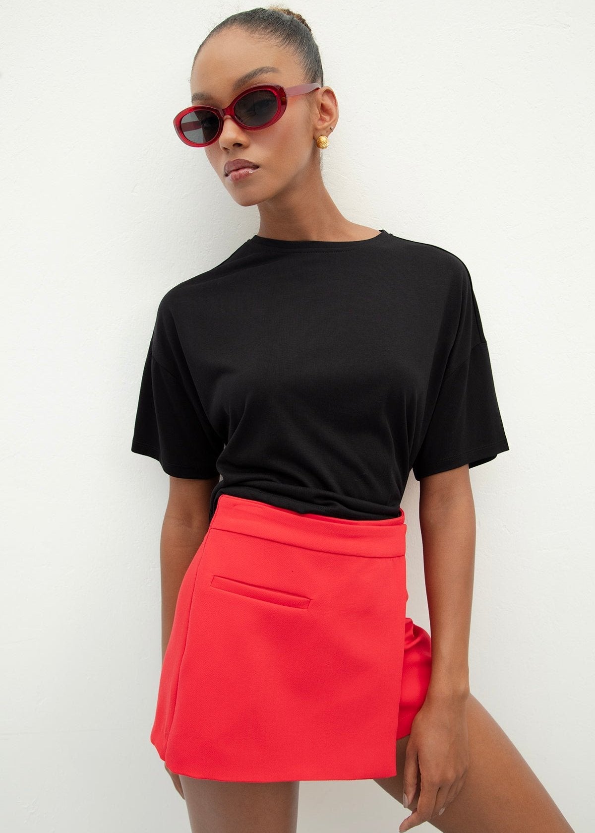 Gaiia Asymmetrical Mini Skorts