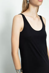 Gaiia Maxi Dress With Slit - Black