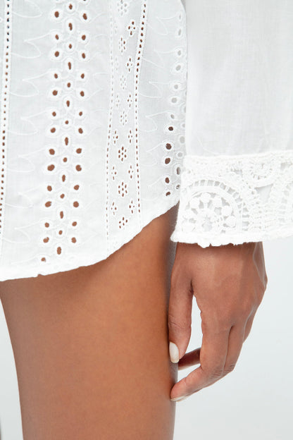 Gaiia Ecru Pocket Detailed Shirt - White