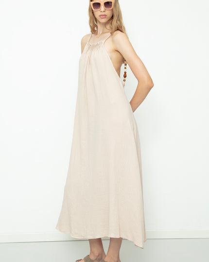 Cotton Beaded Maxi Dress