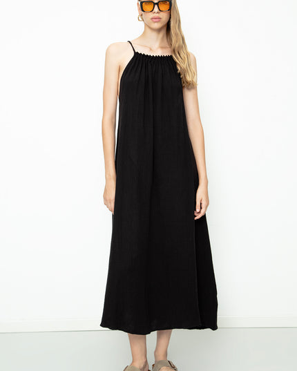 Cotton Beaded Maxi Dress