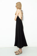 Gaiia Cotton Beaded Maxi Dress