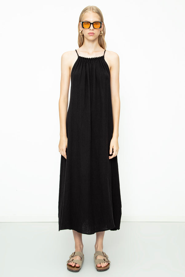 Cotton Beaded Maxi Dress