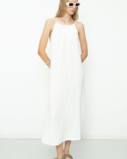 Cotton Beaded Maxi Dress