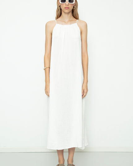 Cotton Beaded Maxi Dress