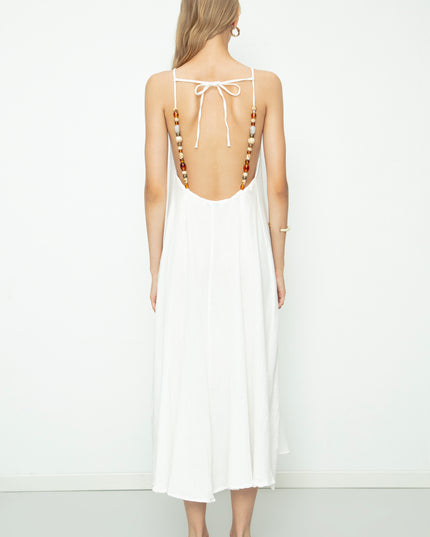 Cotton Beaded Maxi Dress