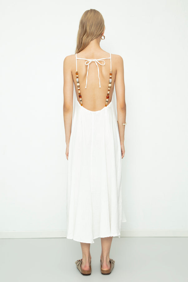 Cotton Beaded Maxi Dress