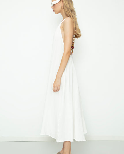 Cotton Beaded Maxi Dress