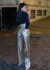 Silver High Waist Trouser