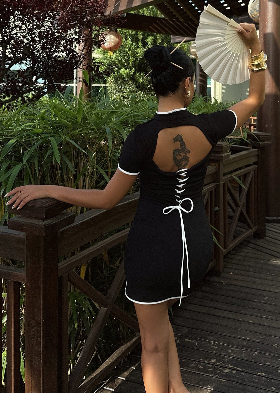 Gaiia Tokyo Black Dress - Black