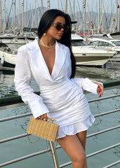 Gaiia Tahlia Shirt Collar Mini Dress