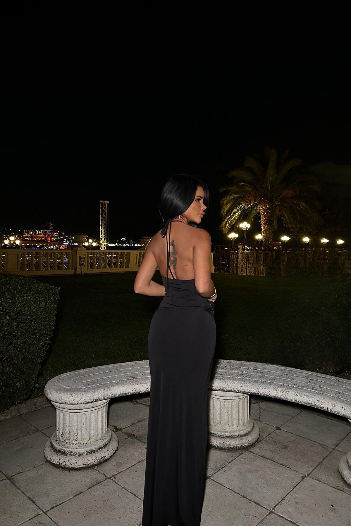 Gaiia Rose Rope Strap Long Dress