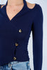 Pullover With Heart Buttons