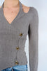 Pullover With Heart Buttons