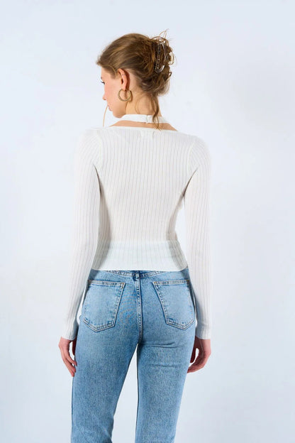 Gaiia Pullover With Heart Buttons