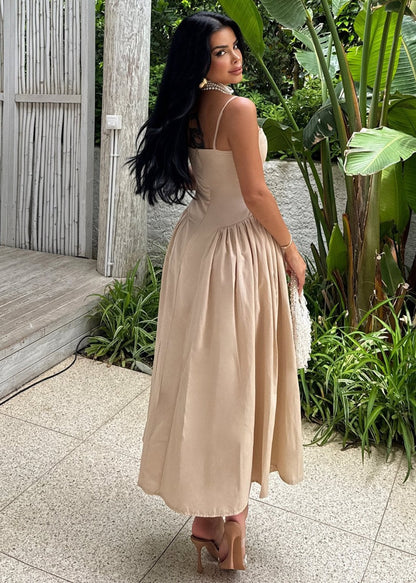 Gaiia Hanna Midi Strap Long Dress