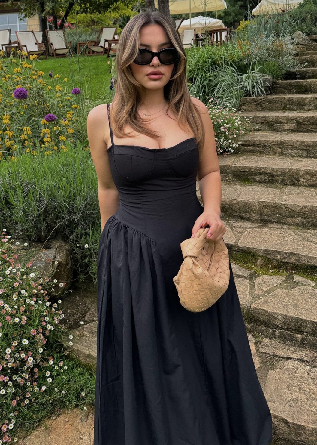 Gaiia Hanna Midi Strap Long Dress