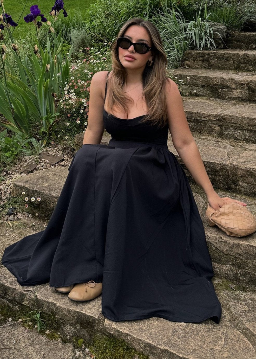 Gaiia Hanna Midi Strap Long Dress