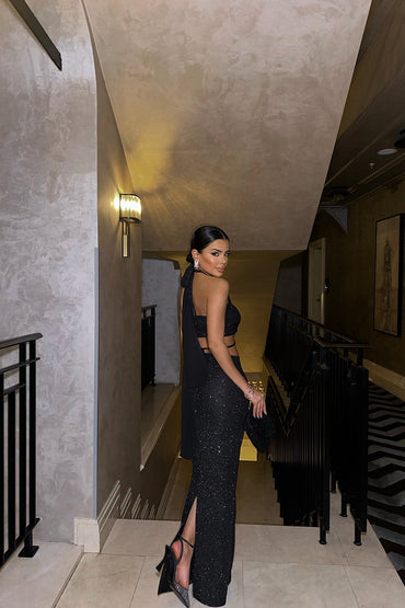 Gaiia Polina Skirt Suite Co-Ord Set - Black