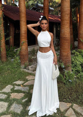 Gaiia Clea Upper And Bottom Co-Ord Set - White