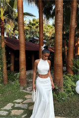 Gaiia Clea Upper And Bottom Co-Ord Set - White