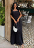 Halter Neck Black Long Amanda Dress