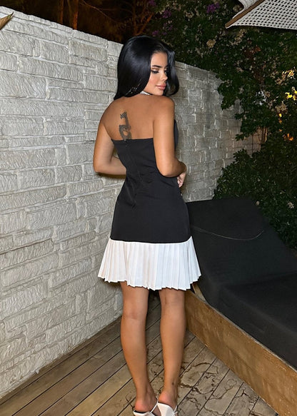 Gaiia Sweetheart Neckline Strapless Mini Dress - Black