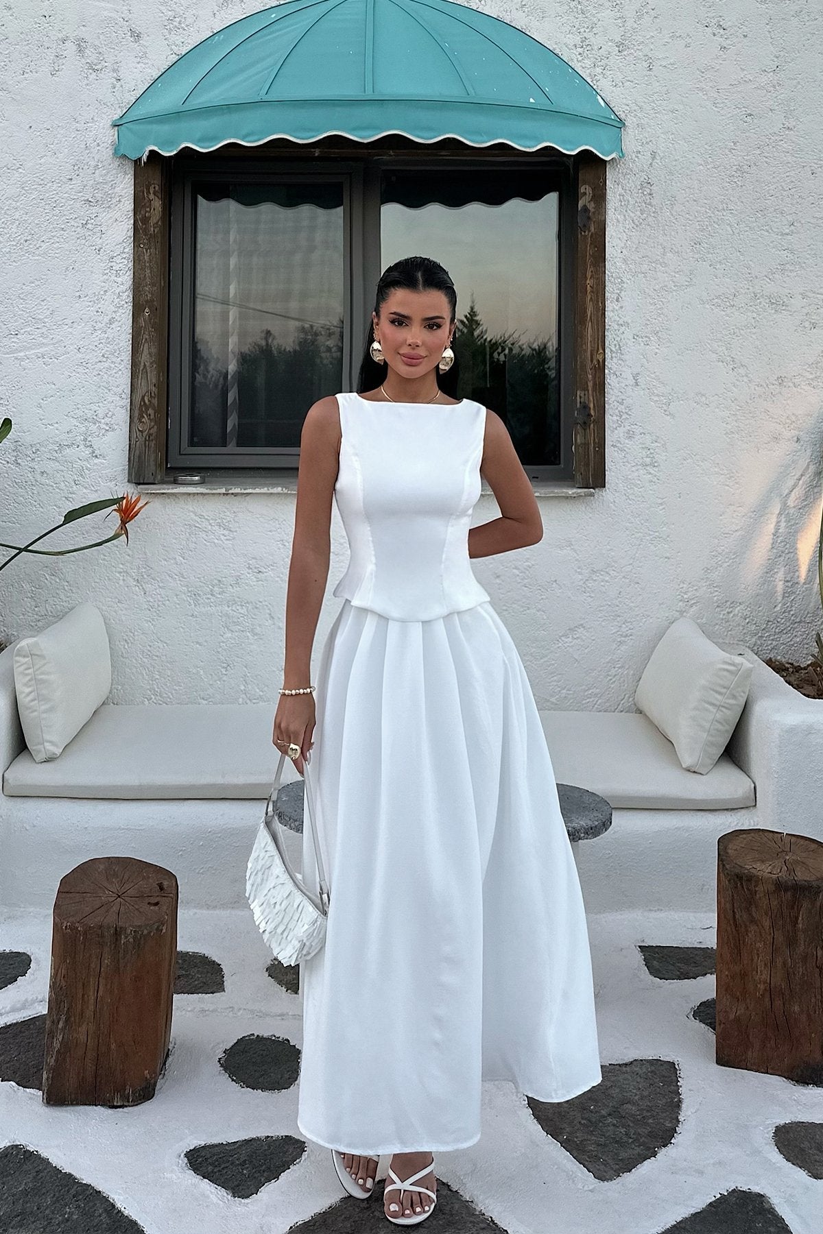 Gaiia Tank Top With Long Skirt