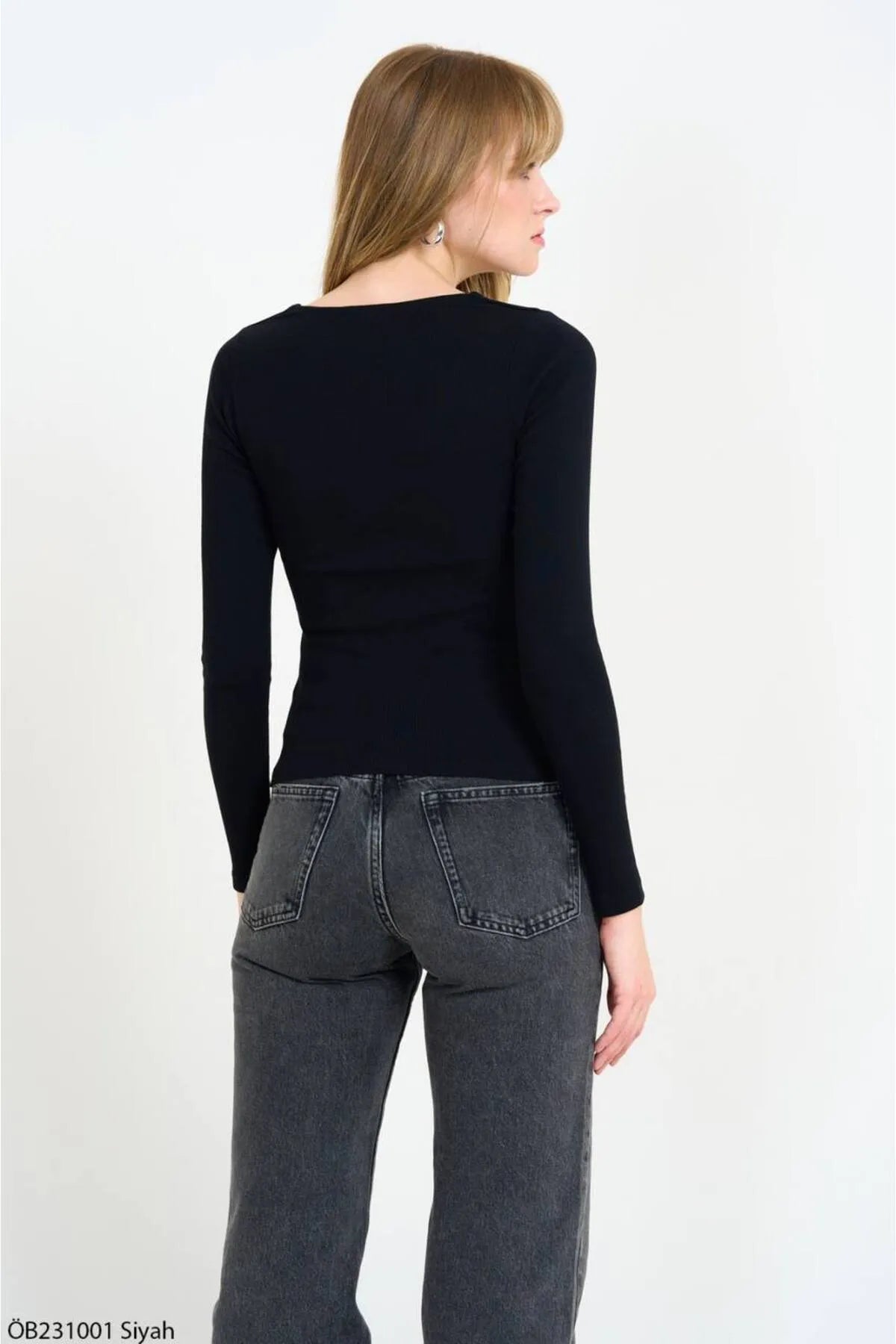 Gaiia Boat Neck Long Sleeve Top