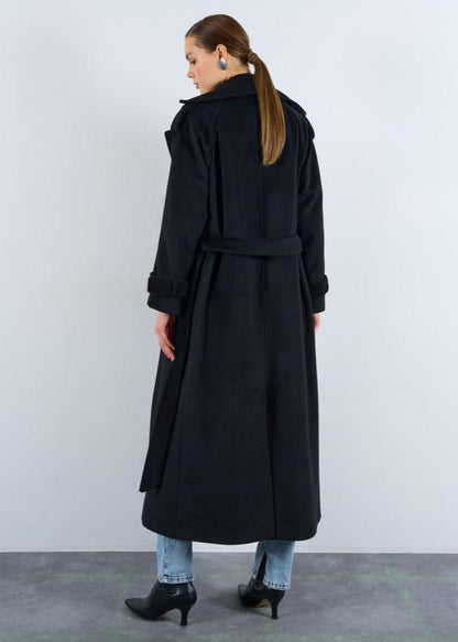 Gaiia Oversized Belted Pocket Winter Coat