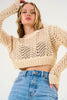 Openwork Knitwear Crop Sweater