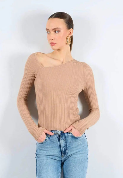 Gaiia Asymmetrical Collar Blouse