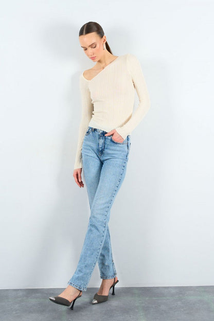 Gaiia Asymmetrical Collar Blouse