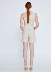 Gaiia Belted Twill Co-Ord Set - Cream