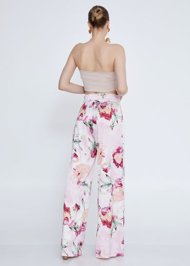 Gaiia Floral Print Straight Pant