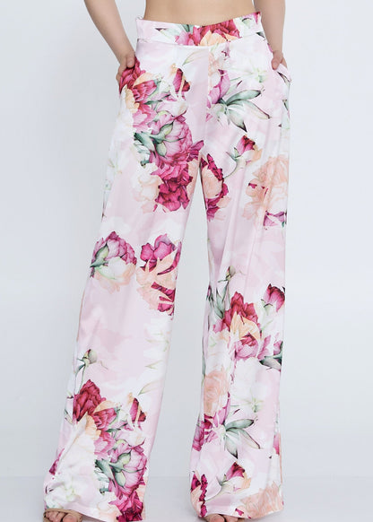 Gaiia Floral Print Straight Pant
