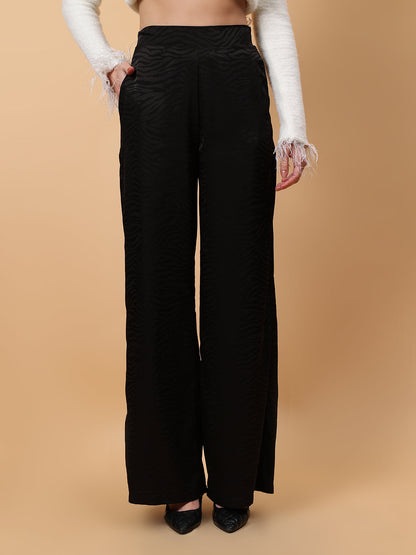 Gaiia Zebra Stripe Wide Leg Pants