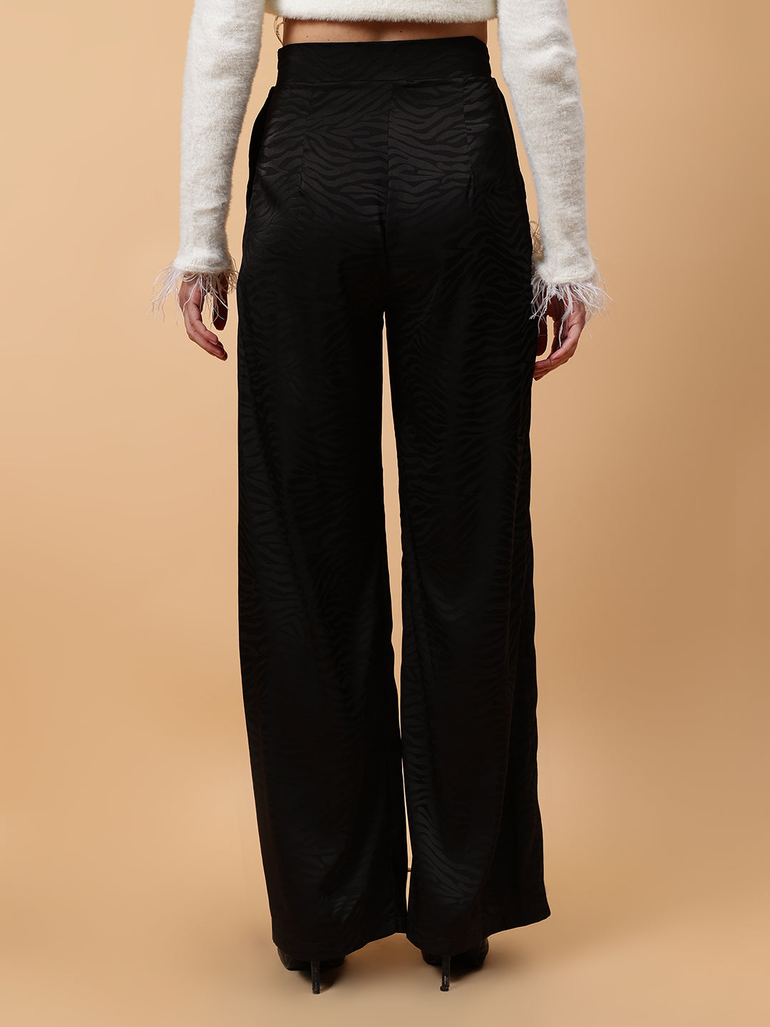 Gaiia Zebra Stripe Wide Leg Pants