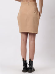 Solid Mini Skirt