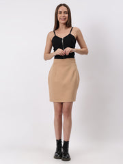 Solid Mini Skirt