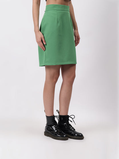 Gaiia Solid Mini Skirt