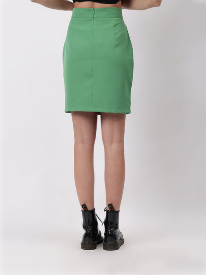 Gaiia Solid Mini Skirt