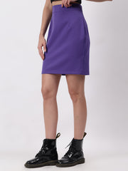 Gaiia Solid Mini Skirt