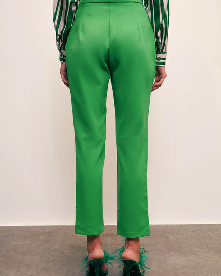 Solid Color Trouser With Side Zip